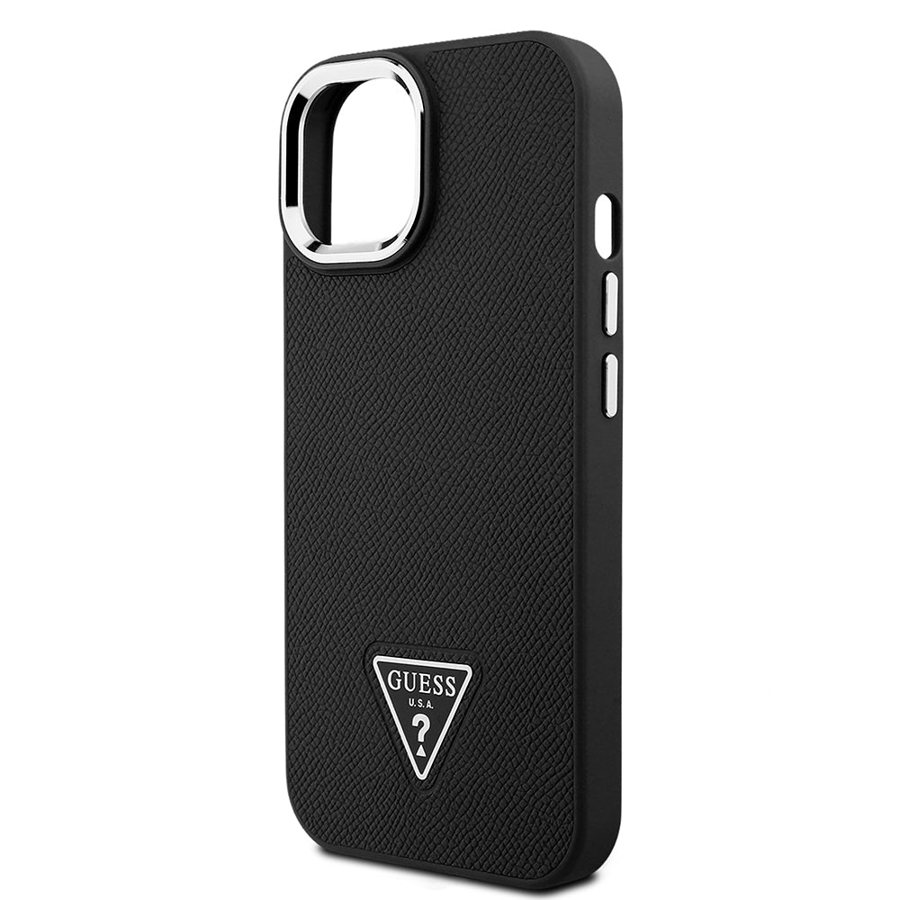 Guess iPhone 14 Orjinal Lisanslı Magsafe Grained Triangle Kılıf Guess iPhone 14 Orjinal Lisanslı Magsafe Grained Triangle Kılıf